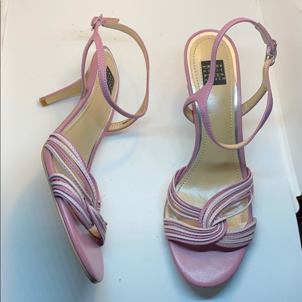 White House Black Market Strappy heels mauve sizes 7 and 8.5